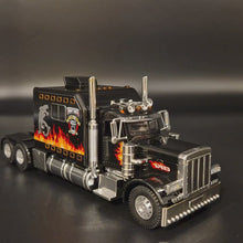 Load and play video in Gallery viewer, Explorafind Kenworth W900 AeroCab Style Truck Black 1:24 Die Cast Truck
