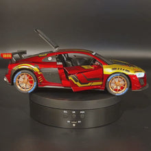 Load and play video in Gallery viewer, Explorafind 2020 Audi R8 V10 Red/Gold 1:24 Die Cast Car
