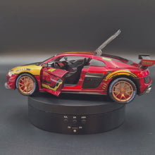 Load and play video in Gallery viewer, Explorafind 2020 Audi R8 V10 Red/Gold 1:24 Die Cast Car