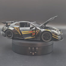 Load and play video in Gallery viewer, Explorafind 2020 Nissan GT-R Black 1:24 Die Cast Car