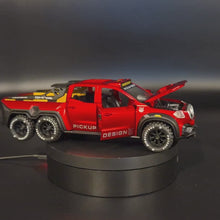 Load and play video in Gallery viewer, Explorafind 2019 Mercedes-Benz X-Class 6x6 Pickup Red 1:32 Die Cast Pickup