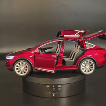 Load and play video in Gallery viewer, Explorafind 2020 Tesla Model X Red 1:24 Die Cast Car
