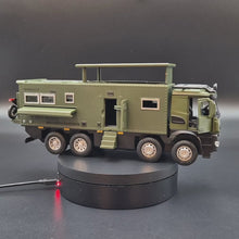 Load and play video in Gallery viewer, Explorafind 2021 Mercedes Nomadism Off Road RV Army Green 1:24 Die Cast Truck