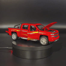 Load and play video in Gallery viewer, Explorafind 2022 Chevrolet Silverado 1500 Matte Red 1:32 Die Cast Pickup
