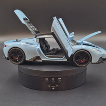 Load and play video in Gallery viewer, Explorafind 2023 Maserati MC20 Sky Blue 1:24 Die Cast Car