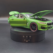 Load and play video in Gallery viewer, Explorafind 2023 BMW M8 840 Series Coupe Green 1:24 Die Cast Car
