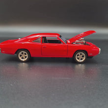 Load and play video in Gallery viewer, Explorafind 1969 Dodge Charger 500 Red 1:32 Die Cast Car