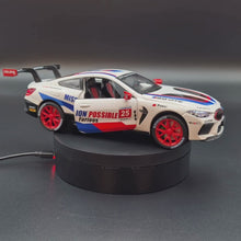 Load and play video in Gallery viewer, Explorafind 2020 BMW M8 GTE White 1:24 Die Cast Car