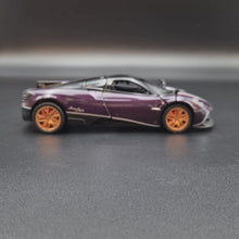 Load and play video in Gallery viewer, Explorafind 2018 Pagani Huayra Purple 1:32 Die Cast Car