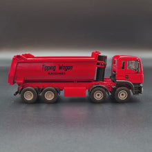 Load and play video in Gallery viewer, Explorafind 2009 MAN TGS 8x4 Style Dump Truck Red 1:50 Die Cast Truck
