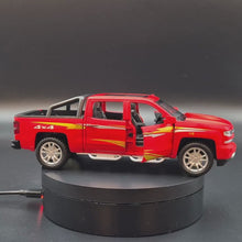 Load and play video in Gallery viewer, Explorafind 2022 Chevrolet Silverado 1500 Matte Red 1:32 Die Cast Pickup