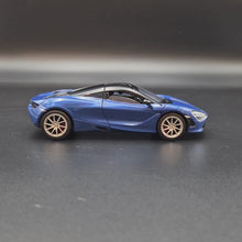 Load and play video in Gallery viewer, Explorafind 2023 McLaren 720S Blue 1:32 Die Cast Car