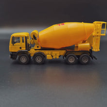 Load and play video in Gallery viewer, Explorafind 2009 MAN TGS 8x4 Style Cement Mixer Truck Yellow 1:50 Die Cast Truck
