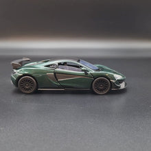 Load and play video in Gallery viewer, Explorafind 2019 McLaren 570S GT4 Dark Green 1:32 Die Cast Car