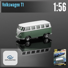 Load image into Gallery viewer, Explorafind 1966 Volkswagen T1 Olive Green/White 1:56 Die Cast Van New
