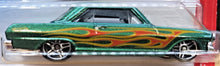 Load image into Gallery viewer, Hot Wheels 2018 &#39;63 Chevy II Green #110 HW Flames 9/10 New Long Card
