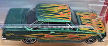 Load image into Gallery viewer, Hot Wheels 2018 &#39;63 Chevy II Green #110 HW Flames 9/10 New Long Card
