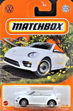 Load image into Gallery viewer, Matchbox 2021 2019 Volkswagen Beetle Convertible White MBX Highway #27/100 New Long Card
