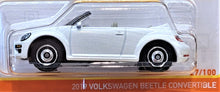 Load image into Gallery viewer, Matchbox 2021 2019 Volkswagen Beetle Convertible White MBX Highway #27/100 New Long Card
