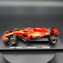 Load image into Gallery viewer, Bburago 2018 Ferrari Formula 1 SF71H Kimi Raikkonen #7 1:43

