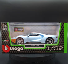 Load image into Gallery viewer, Bburago 2019 Ford GT Light Blue 1:32 Die Cast Car
