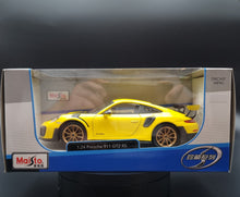 Load image into Gallery viewer, Maisto 2018 Porsche 911 GT2 RS Yellow 1:24 Die Cast Car
