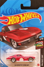 Load image into Gallery viewer, Hot Wheels 2021 &#39;64 Corvette Stingray Red #10 HW Race Day 2/10 New Long Card
