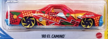 Load image into Gallery viewer, Hot Wheels 2021 &#39;80 El Camino Red #44 HW Art Cars 3/10 New Long Card
