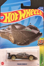 Load image into Gallery viewer, Hot Wheels 2022 Pagani Zonda R Matte Black #215 HW Exotics 7/10 New Long Card
