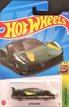 Load image into Gallery viewer, Hot Wheels 2022 Lotus Evija Green #229 HW Exotics 8/10 New Long Card
