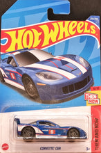 Load image into Gallery viewer, Hot Wheels 2022 Corvette C6R Blue #233 Then and Now 6/10 New Long Card
