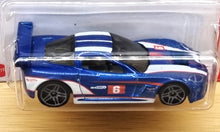 Load image into Gallery viewer, Hot Wheels 2022 Corvette C6R Blue #233 Then and Now 6/10 New Long Card
