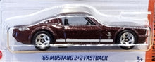 Load image into Gallery viewer, Hot Wheels 2022 &#39;65 Mustang 2+2 Fastback Brown #192 Muscle Mania 1/10 New Long Card
