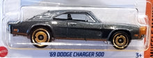 Load image into Gallery viewer, Hot Wheels 2022 &#39;69 Dodge Charger 500 Grey #209 Muscle Mania 3/10 New Long Card
