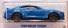 Load image into Gallery viewer, Hot Wheels 2022 Ford Shelby GT350R Blue #249 Muscle Mania 9/10 New Long Card
