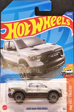 Load image into Gallery viewer, Hot Wheels 2022 2020 Ram 1500 Rebel Silver #23 HW Hot Wheels 1/10 New Long Card
