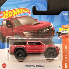 Load image into Gallery viewer, Hot Wheels 2022 &#39;20 Toyota Tacoma Red #72 HW Hot Trucks 4/10 New
