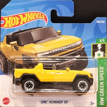 Load image into Gallery viewer, Hot Wheels 2022 GMC Hummer EV Yellow #130 HW Green Speed 3/5 New
