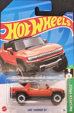 Load image into Gallery viewer, Hot Wheels 2022 GMC Hummer EV Tintcoat #130 HW Green Speed 3/5 New Long Card
