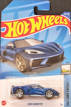 Load image into Gallery viewer, Hot Wheels 2022 2020 Corvette Blue #106 Factory Fresh 3/10 New Long Card
