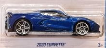 Load image into Gallery viewer, Hot Wheels 2022 2020 Corvette Blue #106 Factory Fresh 3/10 New Long Card
