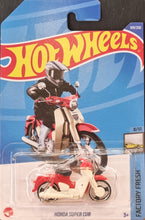 Load image into Gallery viewer, Hot Wheels 2022 Honda Super Cub Red #169 Factory Fresh 8/10 New Long Card
