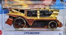 Load image into Gallery viewer, Hot Wheels 2022 Loco Motorin&#39; Gold Chrome #31 HW Metro 5/10 New
