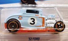 Load image into Gallery viewer, Hot Wheels 2022 &#39;32 Ford Light Blue #237 Rod Squad 5/5 New Long Card
