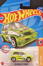 Load image into Gallery viewer, Hot Wheels 2022 &#39;85 Honda City Turbo II Green #13 HW Turbo 2/10 New Long Card
