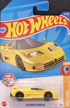 Load image into Gallery viewer, Hot Wheels 2022 &#39;94 Bugatti EB110 SS Yellow #65 HW Turbo 5/10 New Long Card
