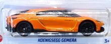 Load image into Gallery viewer, Hot Wheels 2022 Koenigsegg Gemera Orange #138 HW Turbo 8/10 New Long Card
