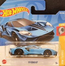 Load image into Gallery viewer, Hot Wheels 2022 &#39;17 Ford GT Light Blue #157 HW Turbo 9/10 New
