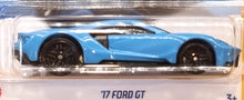 Load image into Gallery viewer, Hot Wheels 2022 &#39;17 Ford GT Light Blue #157 HW Turbo 9/10 New
