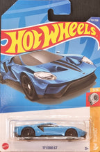 Load image into Gallery viewer, Hot Wheels 2022 &#39;17 Ford GT Light Blue #157 HW Turbo 9/10 New Long Card
